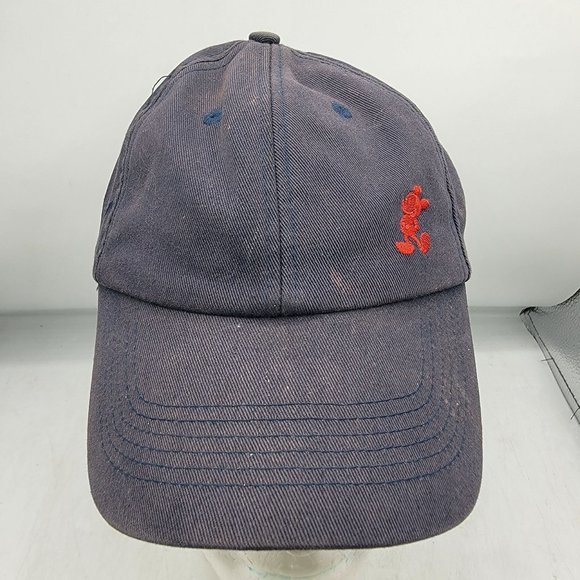 Disney Dark Blue Adults Hat Cap Red Mickey Casual Adjustable Disneyland Casual - Picture 1 of 9